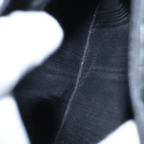 GUCCI Hand Bag Leather Metal Black Silver Auth Bags